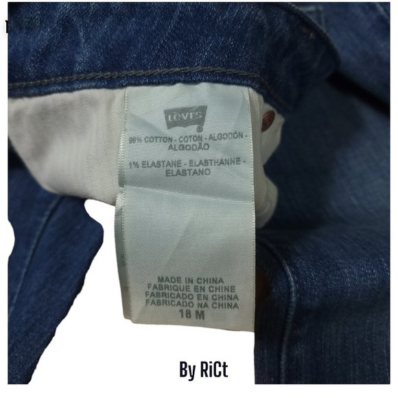 Levi's Bold Curve Bootcut Women's Jeans Size 18W Stretch Blue Denim Flap Pockets - Picture 10 of 11